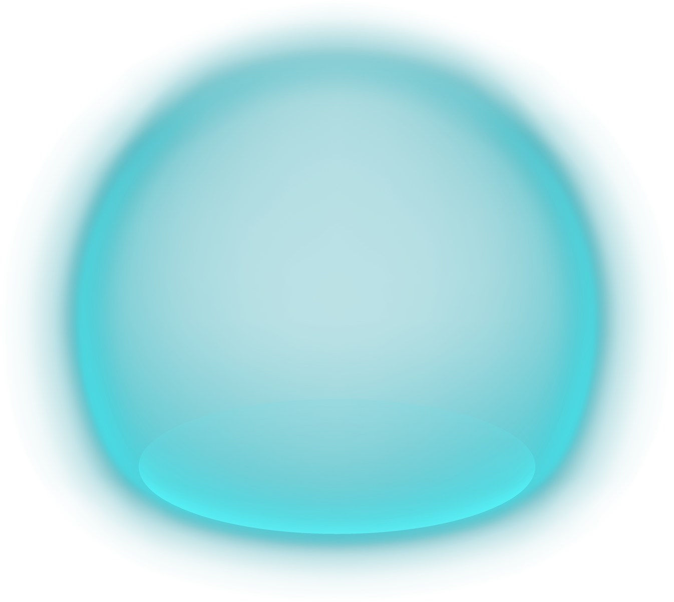 Glowing blue bubble