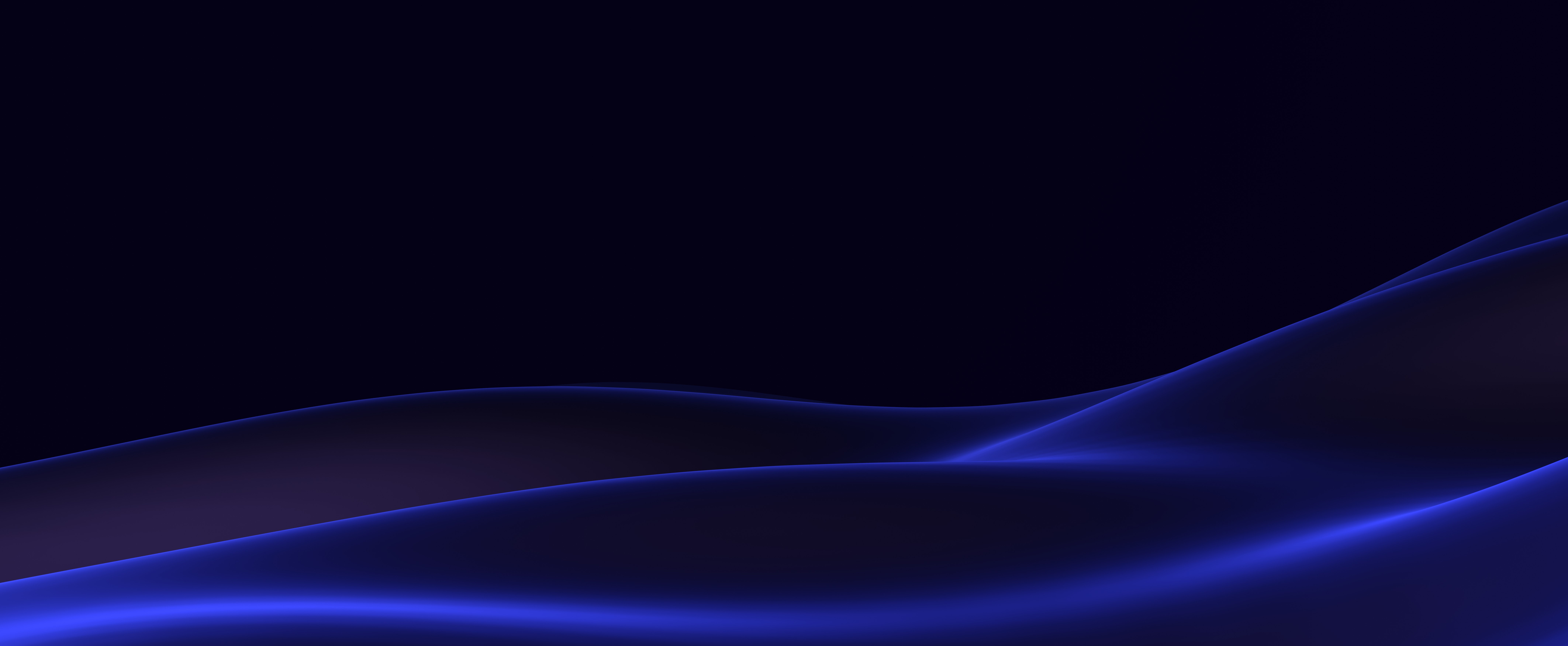 Blue shimmering waves on dark background